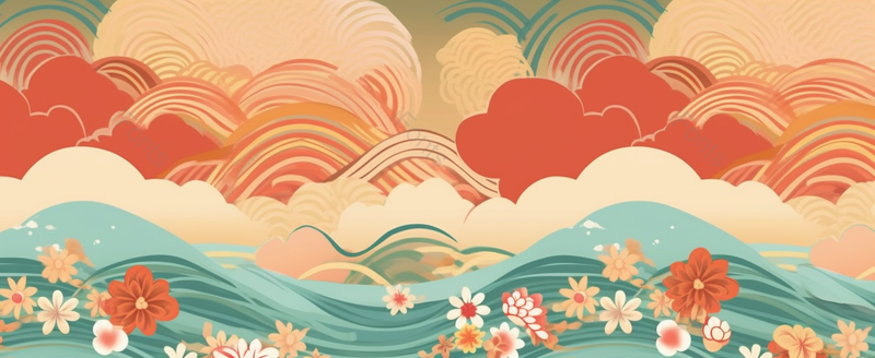 中国风简约云纹背景插画图案,插画/手绘图,插画/手绘图库,插画/手绘图下载,插画/手绘